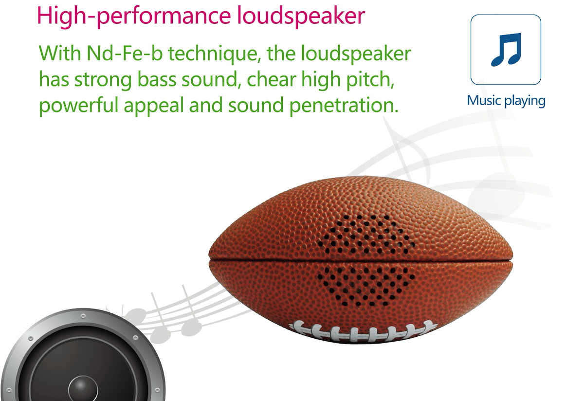 Rugbyball drahtloser Lautsprecher Bluetooth Mini American Football Ball