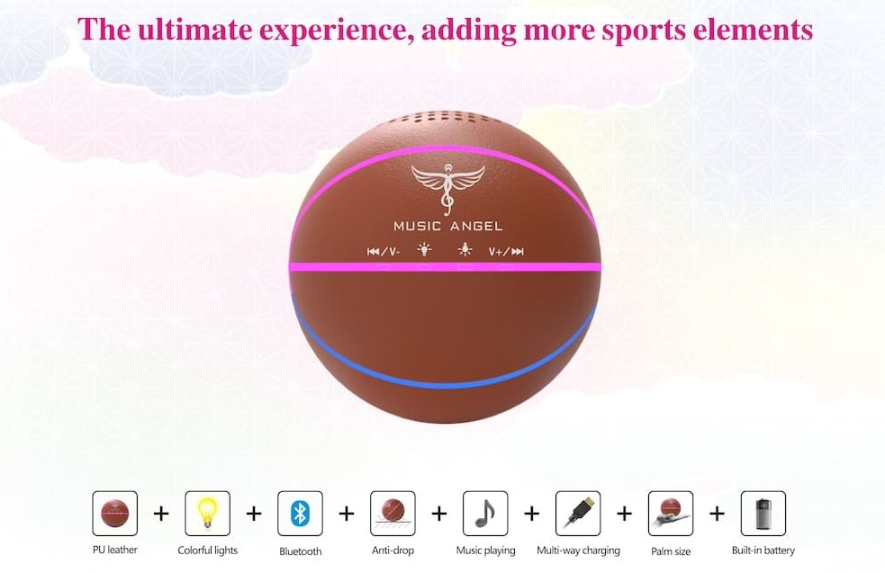Lautsprecher mit Bluetooth-Basketballball
