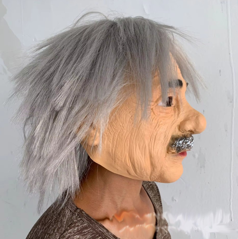 Einstein Kopfmaske für das Gesicht Silikon aus Latex