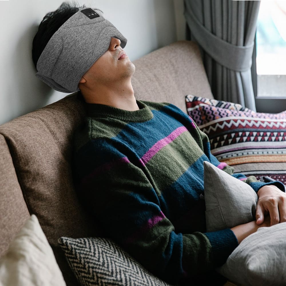 Schlafkopfhörer-Augenmaske gegen Lärm für erholsamen Schlaf