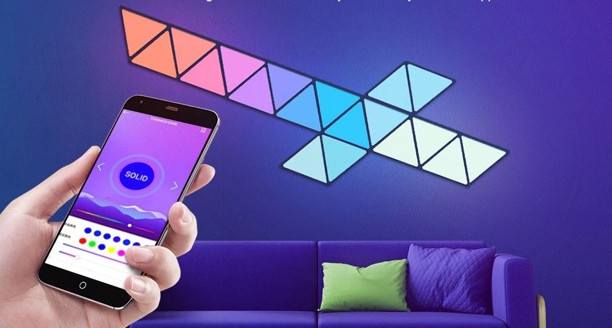 LED Dreieck Wandpaneele Licht - Smart Set 9 Stück (Android / iOS