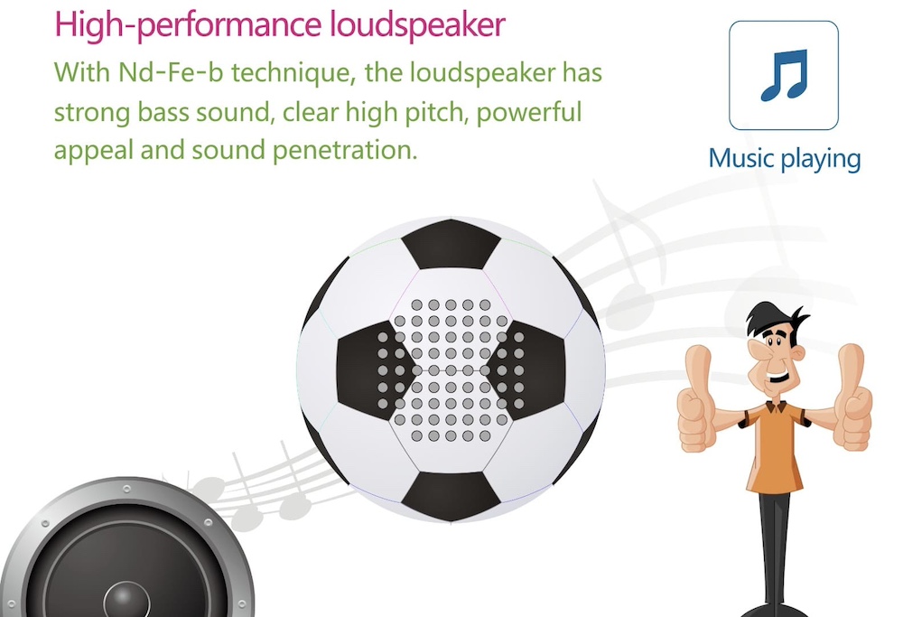 Mini-Fußball-Lautsprecher für Handy, Smartphone und PC
