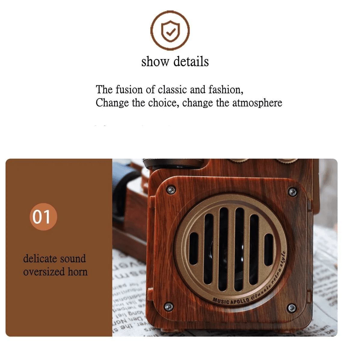 Radio aus Holz Vintage Retro Receiver Design