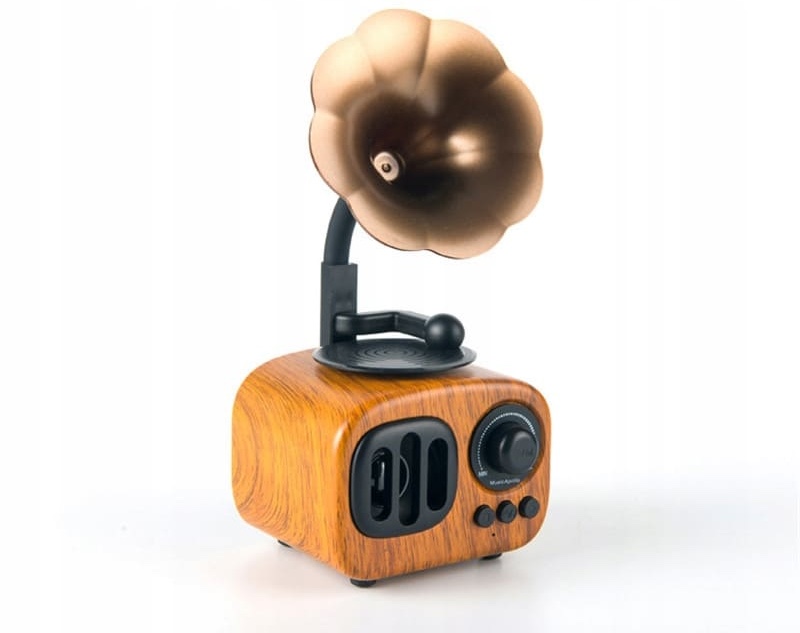Grammophon Mini tragbares Radio Retro Vintage Stil