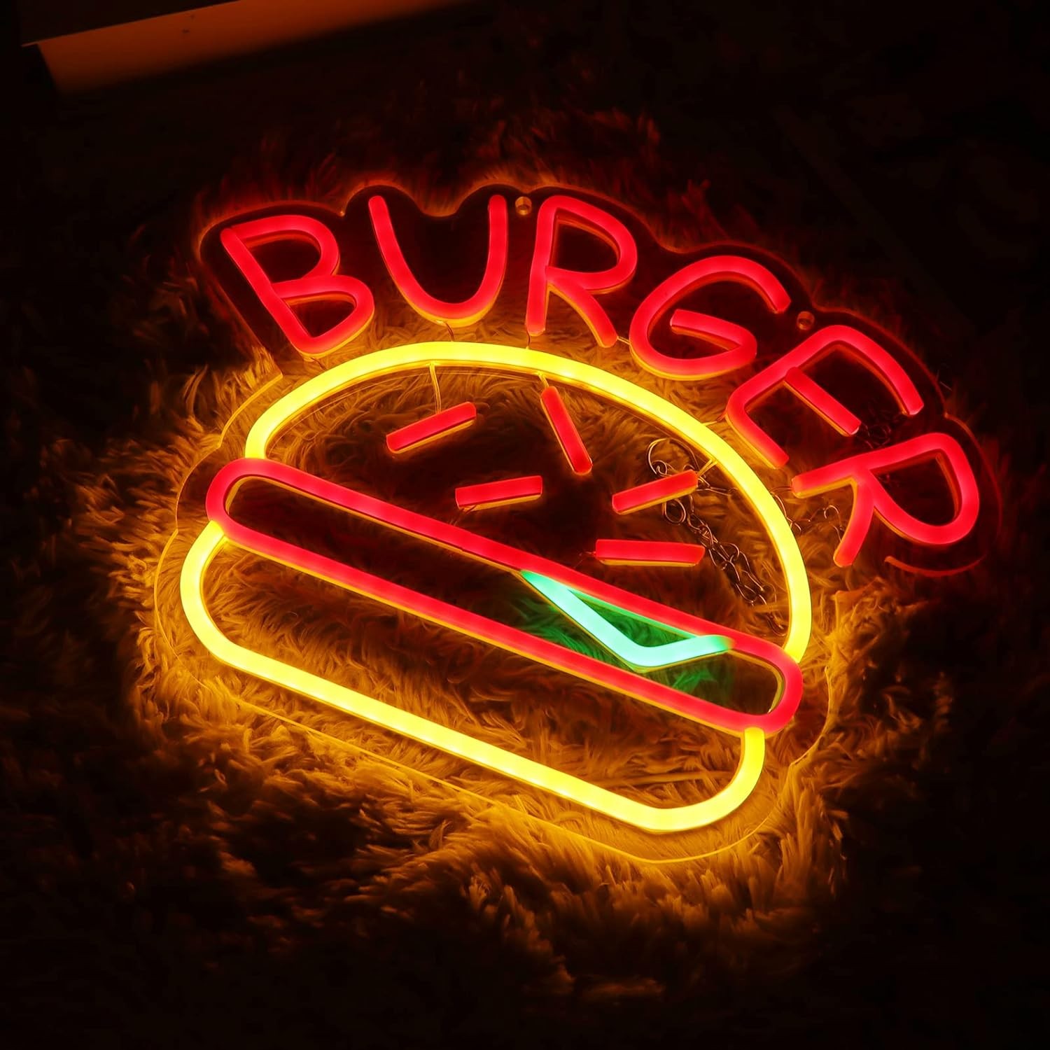 Burger-Werbung beleuchtet leuchtende LED Neon-Schild